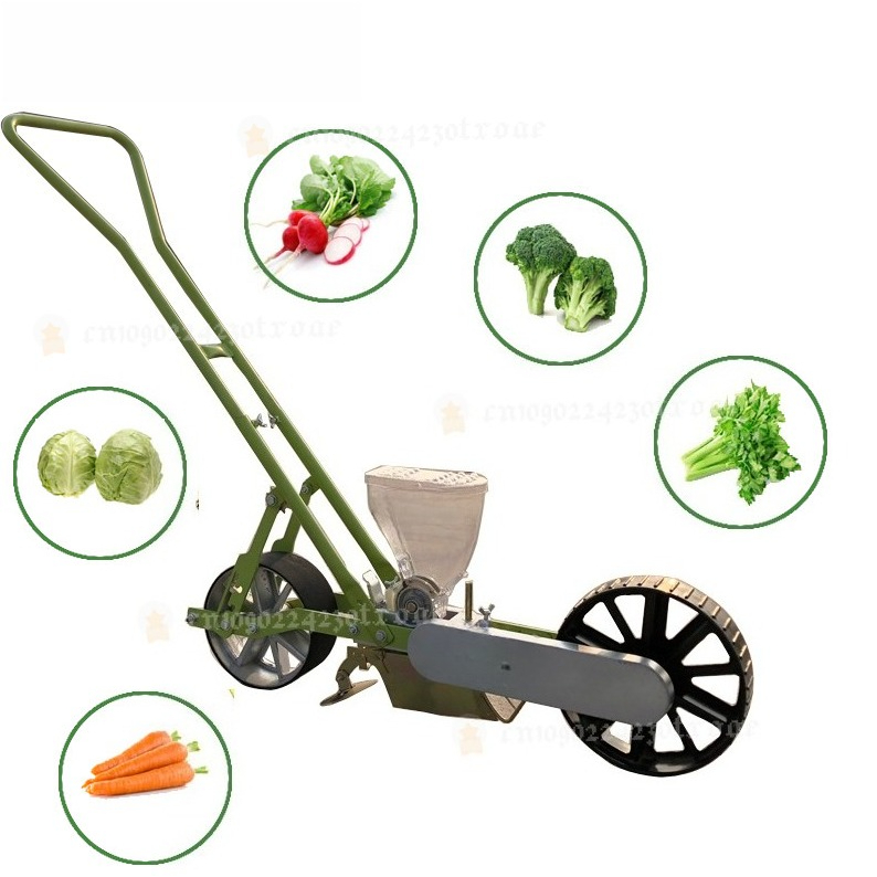 Manual Seeder Hand - เครื่องหยอดเมล็ดผักแบบมือหมุน 1 แถว ความแม่นยำสูง – เครื่องปลูกแบบเข็นพร้อมลูกกลิ้งสำหรับสวนและฟาร์ม