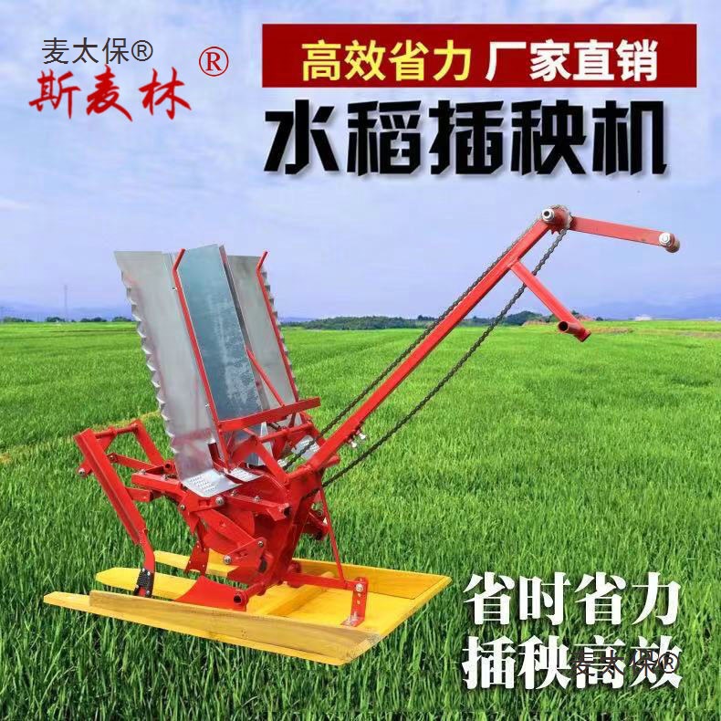 Manual Seeder Hand - เครื่องปลูกข้าวแบบมือผลัก 2 แถว สำหรับการเพาะปลูกข้าวในนา