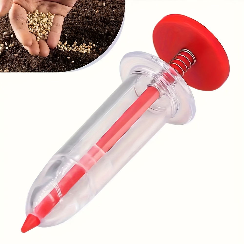 Manual Seeder Hand - เครื่องปลูกเมล็ดพันธุ์แบบพกพา - เครื่องปลูกเมล็ดแบบใช้มือเดียวใช้งานง่าย ผลิตจากพลาสติกทนทานสำหรับทำสวน