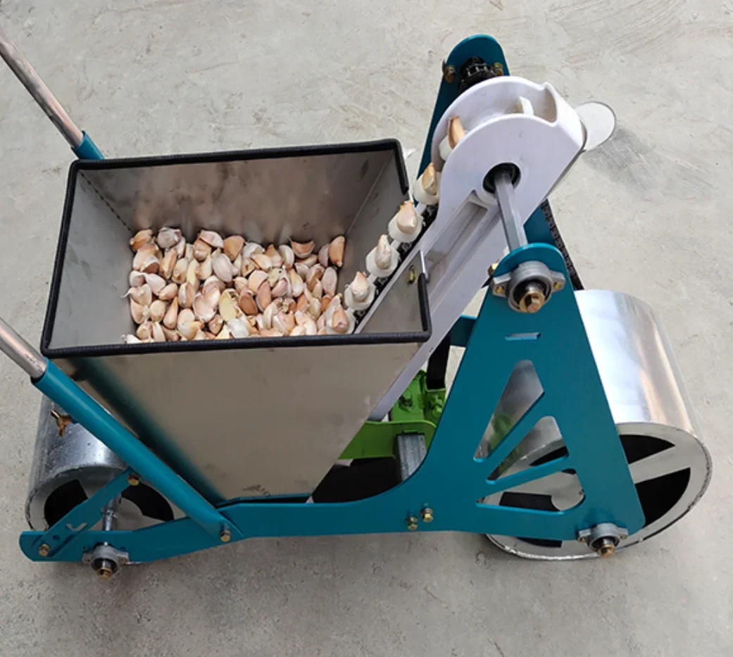 Manual Seeder Hand - เครื่องปลูกกระเทียมและข้าวโพดแบบมือผลัก แถวเดียว สำหรับขาย อุปกรณ์การเกษตร
