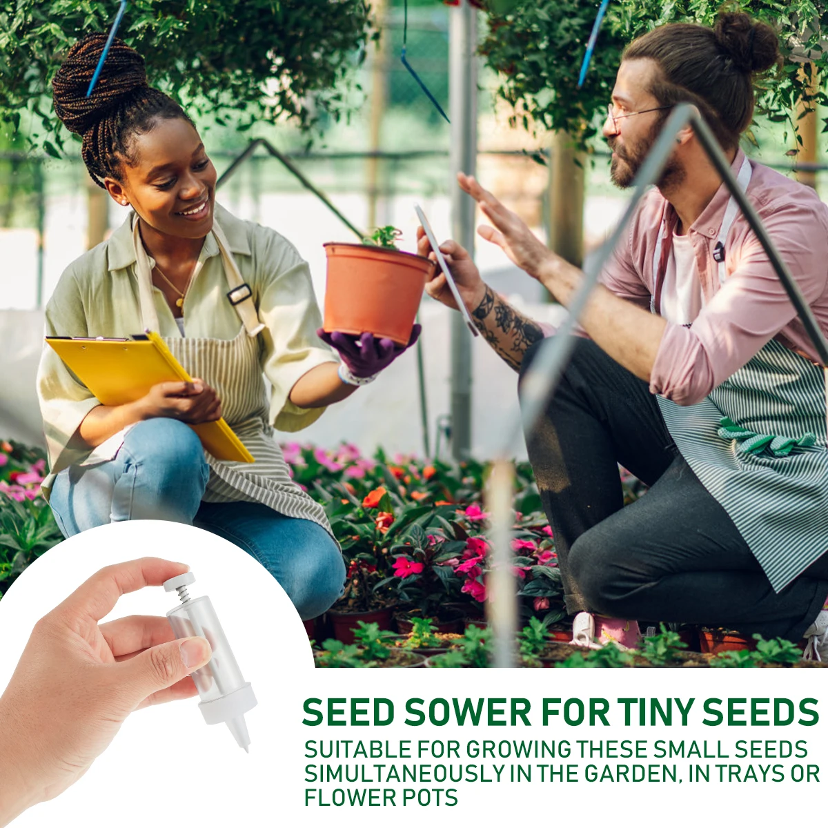 Mini Sowing Seed Dispenser คู่ - Manual Seeder Hand บทวิจารณ์และราคา
